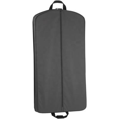 China 60 Inch Non Woven Black Garment Storage Bags Suit Cover Recyclable Foldable Waterproof Bag Customized for sale