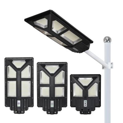 China ROAD High Lumen SMD IP65 Waterproof Outdoor ABS SMD Street Light 300w 500w 800w All In One Solar LED Street Light for sale