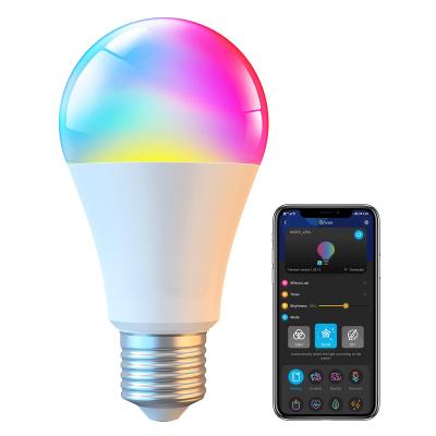 China A60 9w Residential App Control Smd Led Bulb , Dimmable CCT E27 Adjustable RGB Smart Wifi Led Bulb Light for sale