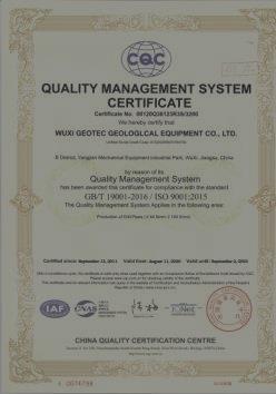 ISO9001 - Wuxi Geotec Geological Equipment Co., Ltd.