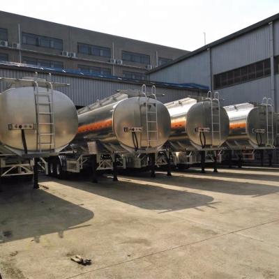 China Truck Trailer 45000L Stainless Steel Oil Tank Trailer DOT SASO CCC Certification for sale