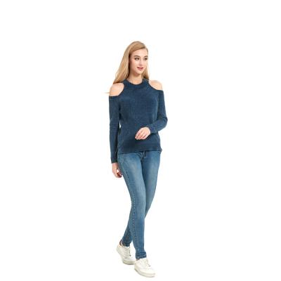 China 2021 Chenille Classic Soft Off-the-Shoulder Women Sweaters Cheap Stylish Sweater Support Custom Made for sale