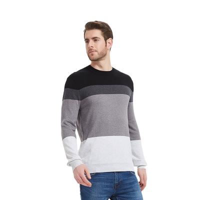 China No Block Best Black Oversized Long Sleeve Warm Knitted Men's Crewneck Sweater for sale