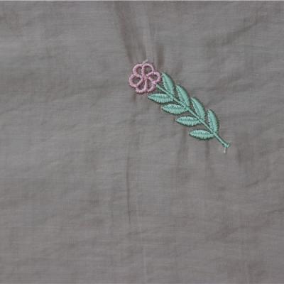 China Different types of anti pill leaf embroidery fabric fashion pattern textile raw material fabric for sale