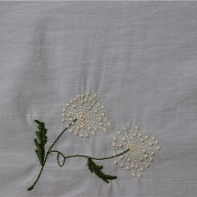 China Newest anti pill creative wholesale sale dandelion embroidery fabric 84% nylon rayon 16% fabric for sale