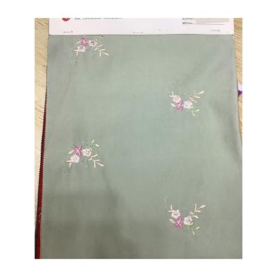 China 2021 Fashion New Organic Floral Embroidery Fabric Embroidered Polyester Skin-friendly Fabric for sale