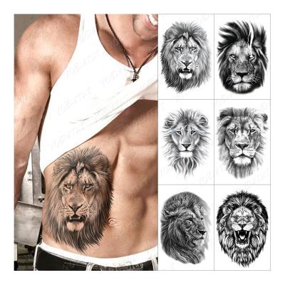 China TH Temporary Custom Wholesale Designs Wolf Tiger Lion Tatoo Men Body Waterproof Animal Temporary Tattoo Sticker for sale