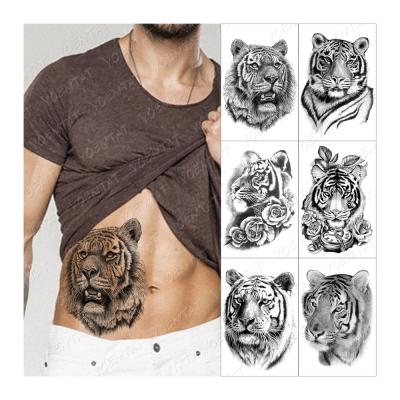 China Wholesale Temporary Wolf Lion Tiger Animal Tatto Realistic Half Arm For Women Men Water Transfer Temporary Tattoo Sticker for sale