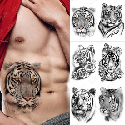 China Wolf Lion Tiger Animal Tatto For Men Temporary Realistic Body Arm Waterproof Temporary Tattoo Sticker Women Women Wholesale for sale