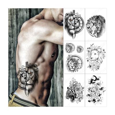 China Tiger Lion Animal Tatto For Men Women Temporary Realistic Body Waterproof Temporary Tattoo Sticker Waterproof Temporary Tattoo Sticker for sale