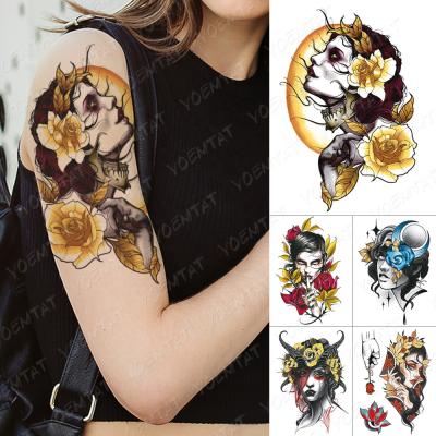 China Angel Women Men Temporary Waterproof Temporary Tattoo Color Fake Tatoo Character Portrait Stickers for sale