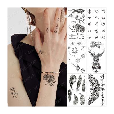 China Wholesale Temporary Children's Tattoo Small Fake Fish Deer Waterproof Temporary Tattoo Sticker Hand Face Tattoo Cute Woman for sale