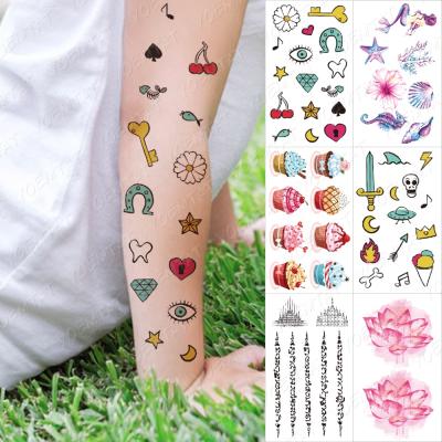 China Lovely Mini Shape Flower Fish Star Temporary Cute Cute Heart Tato Colors Cartoons Water Transfer For Kid Temporary Tattoo Sticker for sale