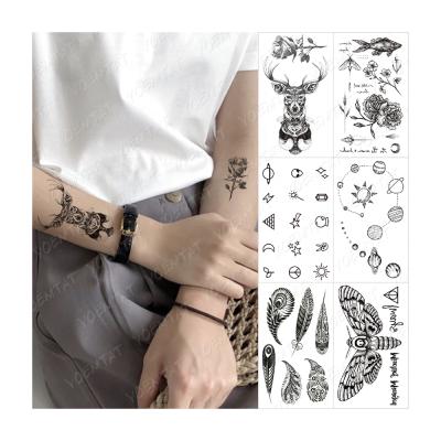 China YOEMTAT Deer Rose Fish Moth Waterproof Temporary Temporary Tattoo Sticker For Female Kids for sale