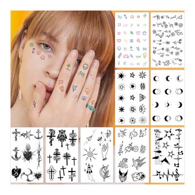 China Small Temporary Tatto Wrist Ankle Bridesmaid Anchor Moon Deer Planet Planet Waterproof Temporary Tattoo Sticker For Kids for sale