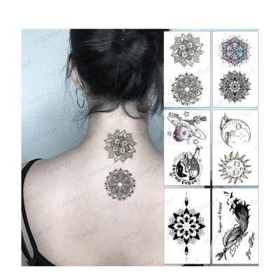 China Simple Line Tatoo Small Mini Tattoo Flower Temporary Custom Wholesale Totem Geometry Waterproof Temporary Sticker for sale