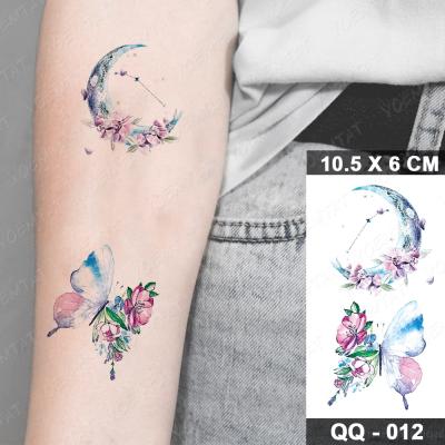 China Simple Waterproof Temporary Child Mini Arm Tattoo Sticker YOEMTAT Tatoo Flower Orchid Butterfly Temporary Wholesale Ther Fea for sale