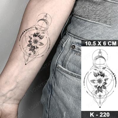 China Temporary Line Flower Moon Arm Instant Tatto Woman Man Child Waterproof Temporary Tattoo Sticker for sale