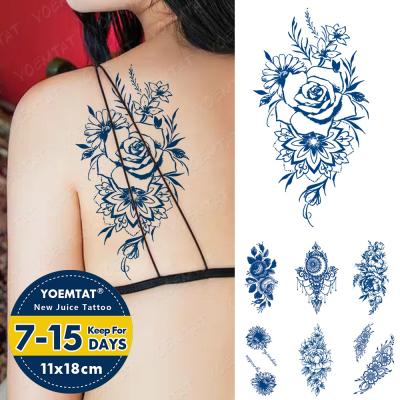 China YOEMTAT 2021 Temporary Good Quality Sticker Tattoo Lily Simple Flower Juice Temporary For Female Orchid Ink GZ for sale