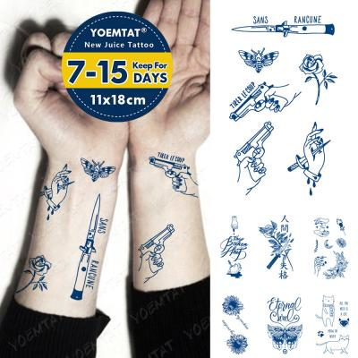 China YOEMTAT Temporary Long Stay During Juice Ink Rose Hand Gun Small Patterns Temporary Tato Tattoo Sticker For Child for sale