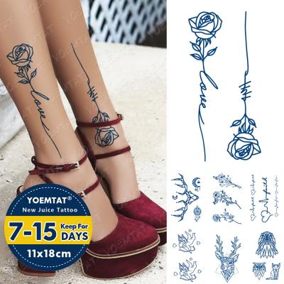 China Wholesale Hot Temporary Tattoo Juice Ink Tatoo by YOEMTAT Newest Rose Flower Geometry Temporary Sticker for sale