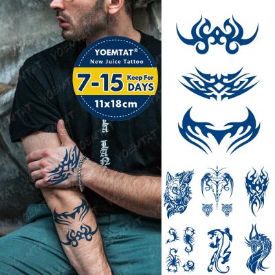 China Arm Tatto Totem Symbol Flame Juice Ink Lasting Semi-permanent Temporary Tattoo Sticker YOEMTAT Temporary Long Stay for sale