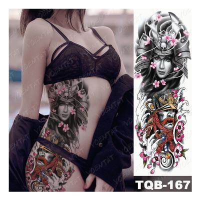 China Traditional Style Buddha Sakyamuni Extended Arm Temporary Tatto Japanese Asian Samurai Sleeve For Women Men Temporary Tattoo Sticker for sale