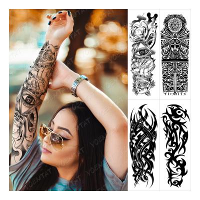 China Maori Totem Chicano Style Realistic Temporary 2021 TQB 201 To 260 Models Extended Arm Tatto Sleeves For Men Women Temporary Tattoo Sticker for sale