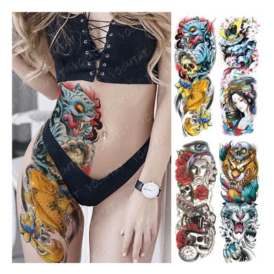 China Wholesale Factory Price Japanese Temporary Large Tiger Full Arm Sleeve Tatto For Women Men Temporary Tattoo Sticker for sale