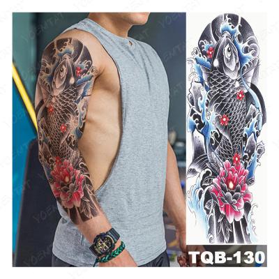 China Carp Demon Prajna Extended Arm Temporary Japanese Traditional Tato Sleeve For Women Men Waterproof Temporary Tattoo Sticker for sale