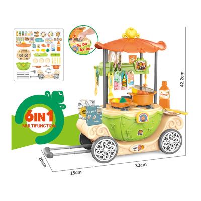 China Educational ABS Plastic Playset Kitchen Accessories Baking Toys Pretend Play Game Diy Tableware for sale