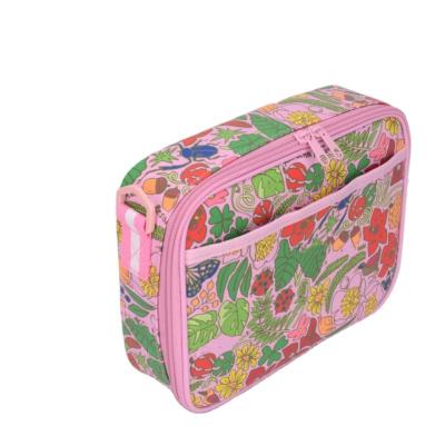 China Wholesale Custom Logo Makeup Case Pink High Quality OEM&ODM Polyester Cosmetic Bag for sale