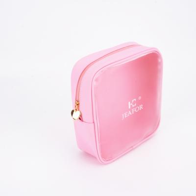 China China high quality transparent leather supplier wholesale travel cosmetic bag for sale