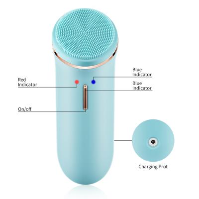 China Wholesale IPX7 Waterproof Two Brush Waterproof Deep Clean Face Brush Electric Silicone DEEP CLEANING Facial Machine for sale