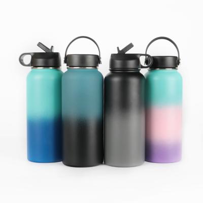 China Sustainable New Design Eco-friendly Reusable Thermos Flask Stored Recycled Vacuum Stainless Steel Insulated Water Bottle Bpa Free for sale