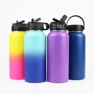 China Wholesale business vacuum flask insulated 304s stainless steel 32/40oz shaker thermos bottle with powder coated for sale