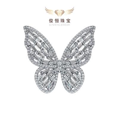 China Other butterfly ring 2023New micro-inlaid full diamond rhinestone ring special interest design high carbon ring925Silver temperament for sale