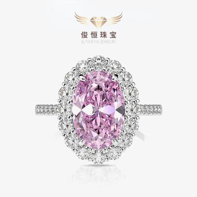 China Large diamond8*12High banquet luxury wedding diamond ring Other Europe and Americas carbon rhinestone ring925Silver3Carat for sale