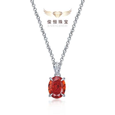 China Jung 4.35 Carat FASHIONABLE Constant Pendants Jewelry 925 Silver Female Superior Ice Cut Oval 7*9 High Carbon Diamond Necklace 40+ for sale