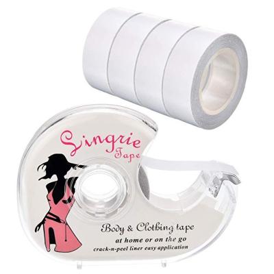 China Sustainable Unisex Self Adhesive Double Sided Clear Body Tape Invisible Clothing Tape for sale