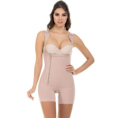 China Wholesale Antibacterial Women Body Shaper Waist Tummy Control Colombia Faja Waist Trainer Top With Adjustable Shoulder Straps for sale