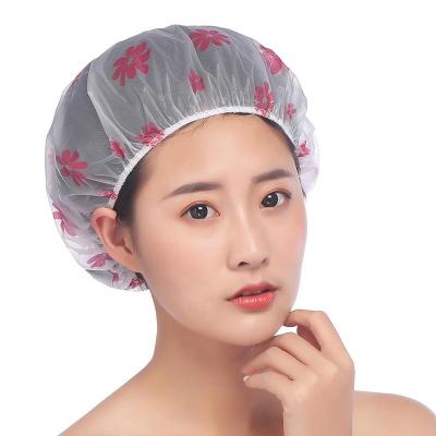 China Hotel EVA Thickened Wave Point Bath Toilet Supplies Cute Cartoon Waterproof Shower Cap Thickened Waterproof Adult Women's Shampoo Cap for sale