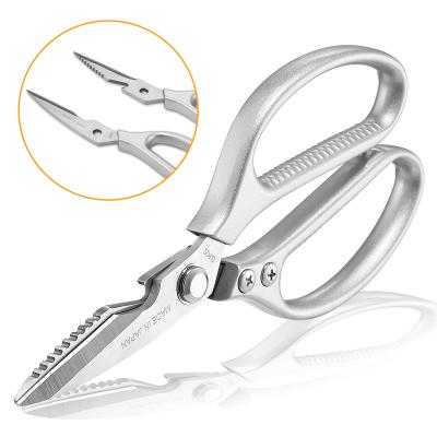 China Adjustable screw to disassemble to scossors multifunctional stainless steel kitchen poultry shear heavy duty sharp kitchen scissors for sale