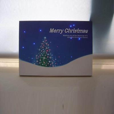 China 2017 China Hot Promotion Christmas Greeting Card Artificial Led Light Custom For Gift for sale