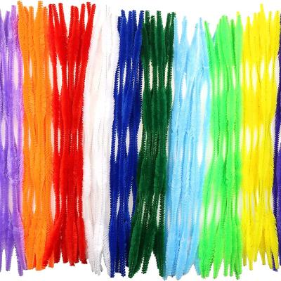 China Educational Wholesale Diy Handmade DIY Toy Set 120 Pieces 1.2*30cm / Bag Colorful Chenille Stems Twisted Craft Toys For Kids Knock Pipe Cleaners for sale