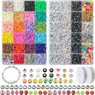 China DIY Painting Crystal Glue Set Hot Sale 5000 Beads Alphabet Jewelry Diy Accessories Set Polymer Handmade Bracelet Making OEM Clay Bead Letter Bead Craft Kit for sale