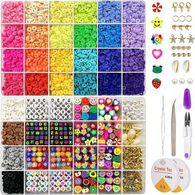 China DIY Painting Colorful Loose Plastic Crystal Glue Beads 4mm Glass Jewelry Set Hot Selling Making Clay Bead Letter Bead Kit Bracelet Necklace DIY Toy for sale