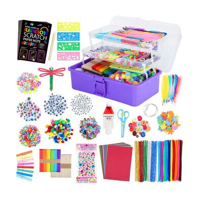 China Educational Kid Toys New Products 1600 Pcs Art And Craft Supplies All In One Crafting Kit DIY Kids Crafts For Handmade Projects for sale