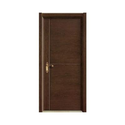 China Yekalon FLD-418 Interior solid modern bedroom door wood craft flow line waterproof simple design for sale