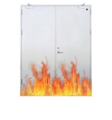 China Modern Fire Resistant Materials Fire Rated Door With Panic Bar for sale